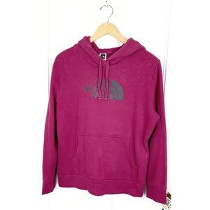 The north face : size XL : magenta & black ‘the north face’ pullover hoodie